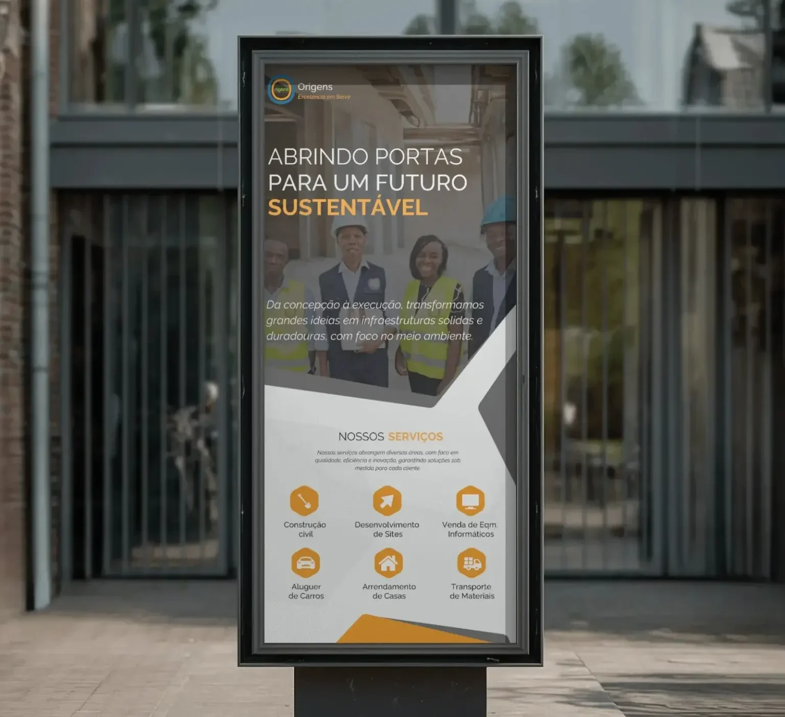 Created the company website and supported their brand with business cards, a flyer, and a roll-up for a cohesive visual identity.